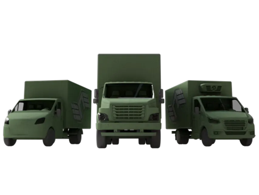 Фото автопарка грузовых автомобилей для перевозки грузов в Донецке